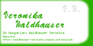 veronika waldhauser business card